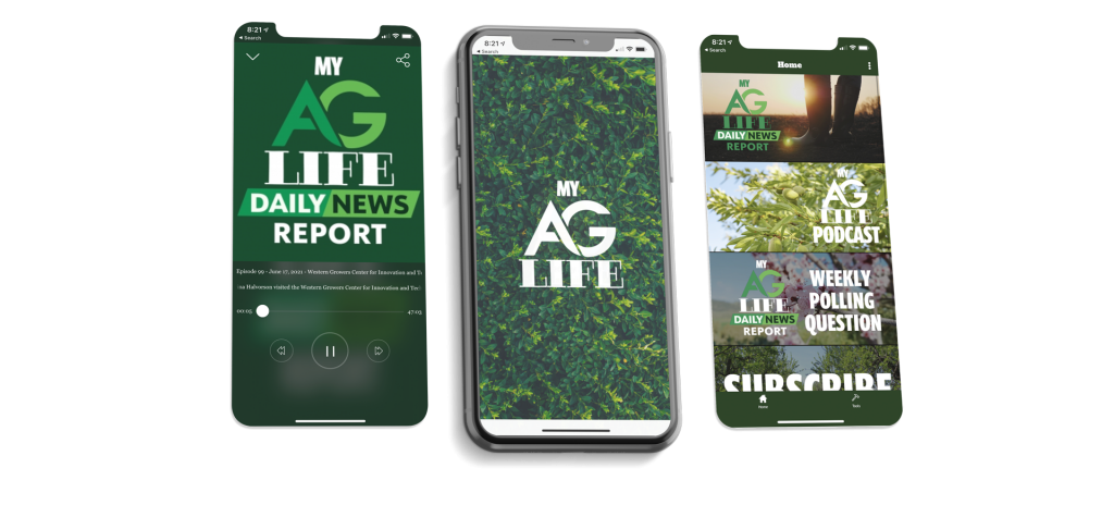 Screenshots of the MyAgLife app