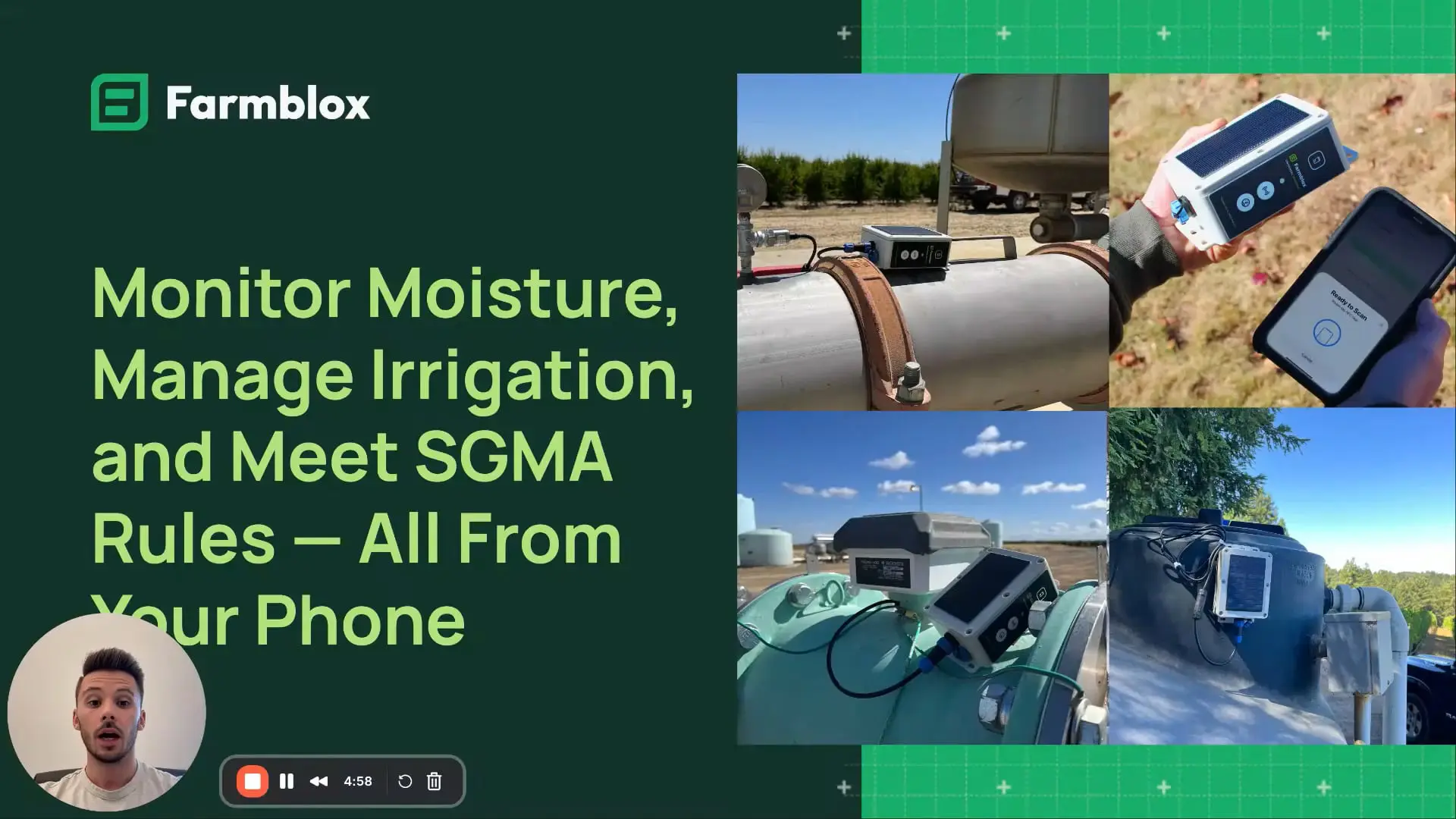 Monitor Moisture, Manage Irrigation, and Meet SGMA Rules - All From Your Phone