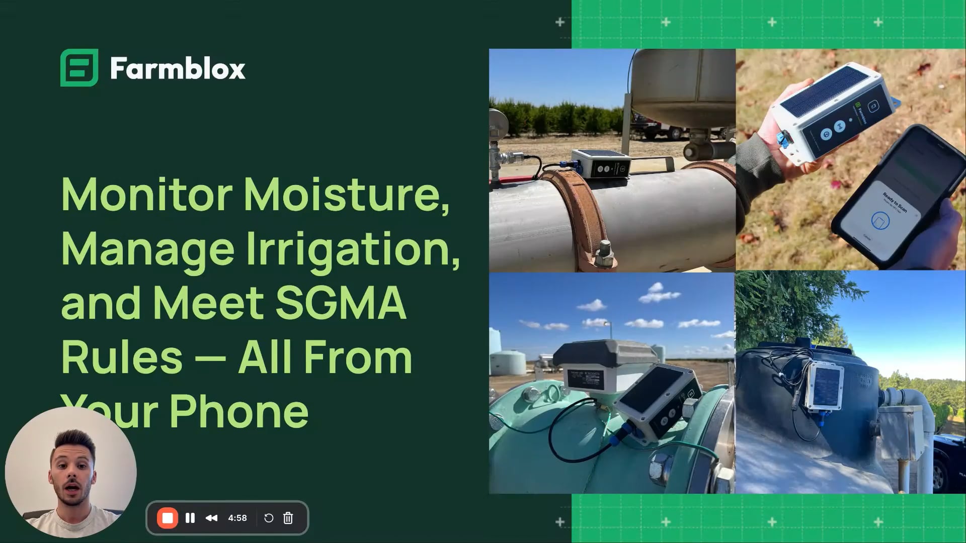 Monitor Moisture, Manage Irrigation, and Meet SGMA Rules - All From Your Phone